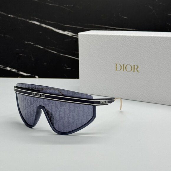 NEW DIOR DIORCLUB M2U 31B8 SHIELD GOLD/BLUE UNISEX SUNGLASSES DIOR main image 9